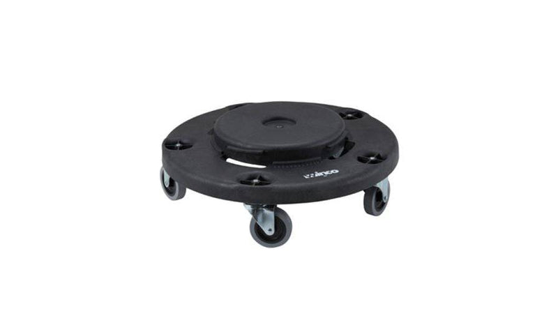 Winco DLR-18 18" Black Heavy-Duty Plastic Dolly - Donut-Equipment.com